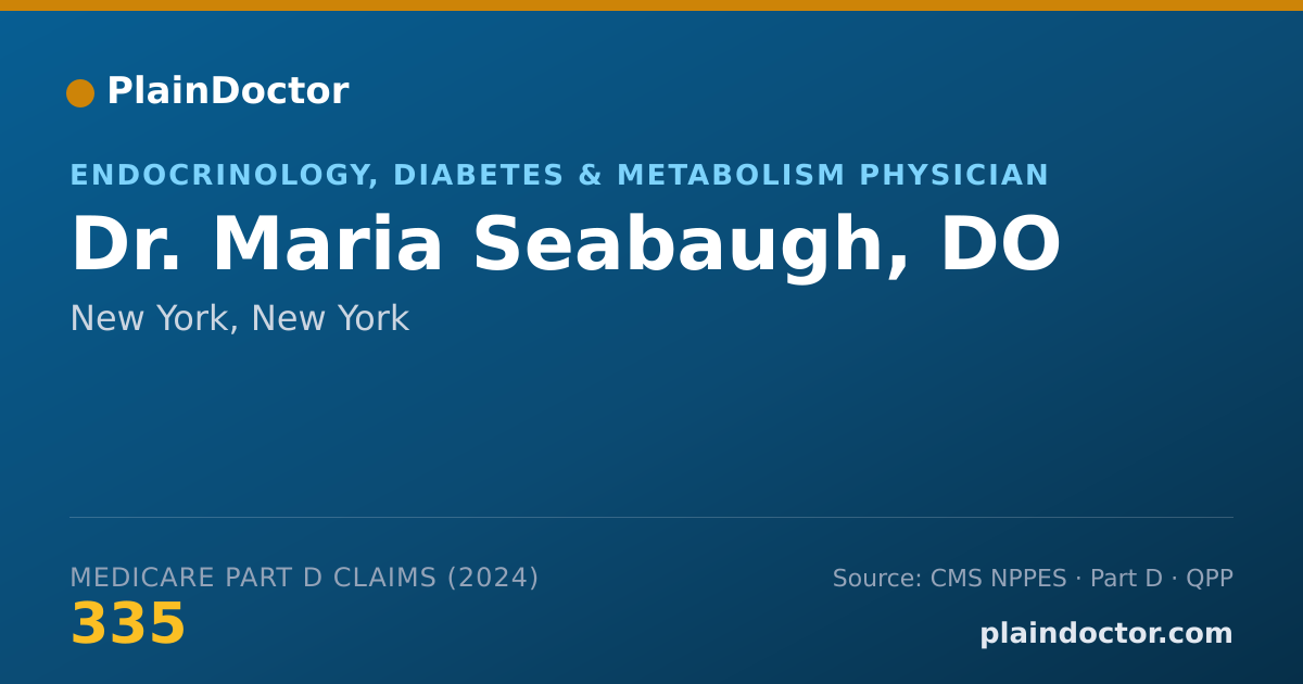 Shareable card for Maria Seabaugh, DO - Endocrinology, Diabetes & Metabolism Physician, New York, NY