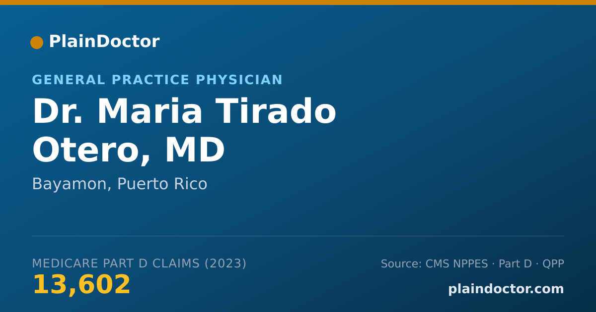 Shareable card for Maria Tirado Otero, MD - General Practice Physician, Bayamon, PR