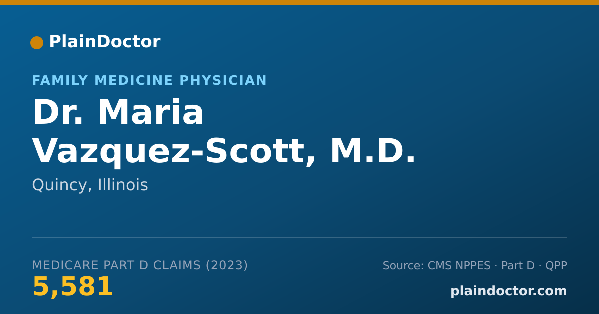 Shareable card for Maria Vazquez-Scott, M.D. - Family Medicine Physician, Quincy, IL