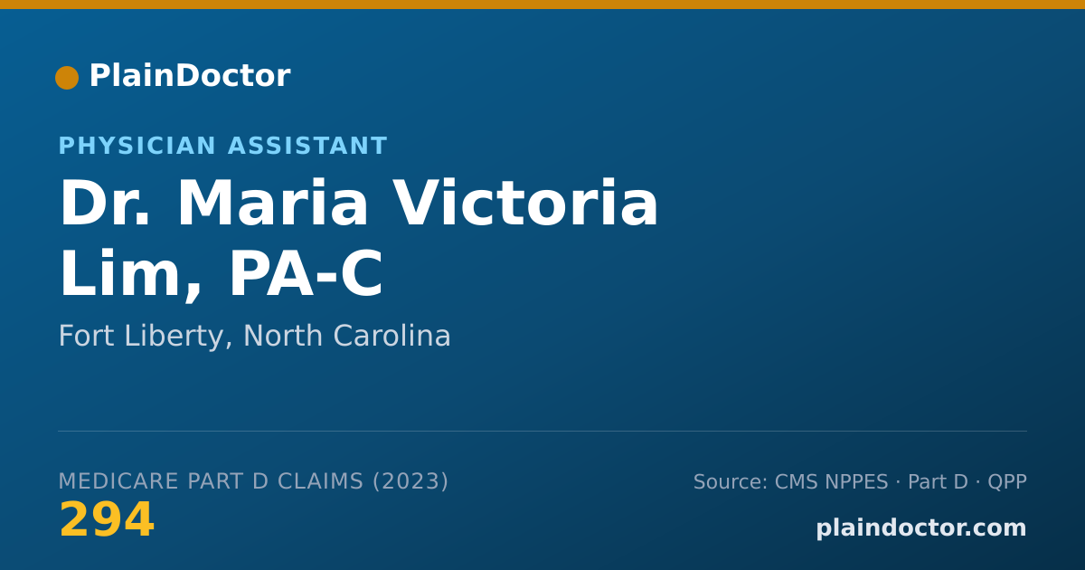 Shareable card for Maria Victoria Lim, PA-C - Physician Assistant, Fort Liberty, NC