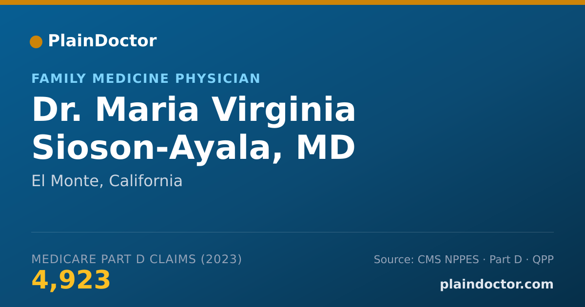 Shareable card for Maria Virginia Sioson-Ayala, MD - Family Medicine Physician, El Monte, CA