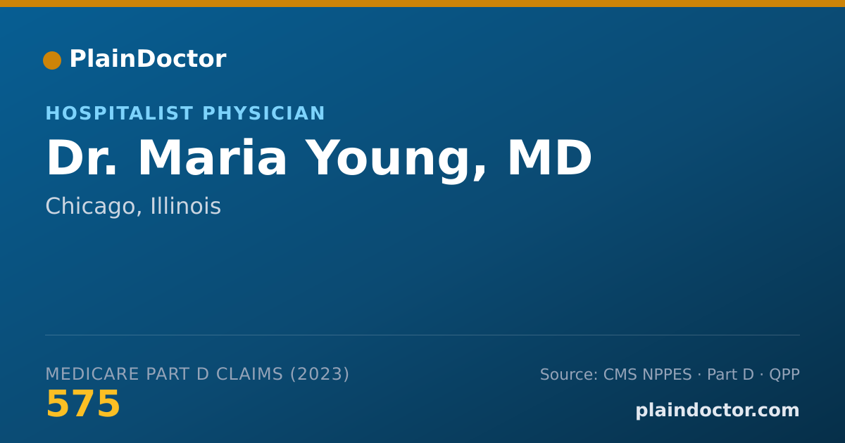 Shareable card for Maria Young, MD - Hospitalist Physician, Chicago, IL