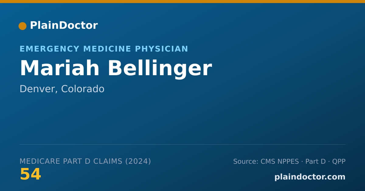 Shareable card for Mariah Bellinger - Emergency Medicine Physician, Denver, CO