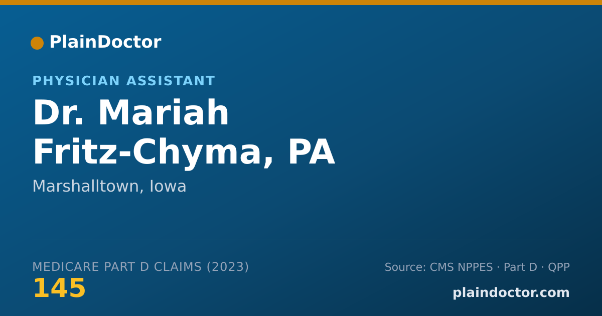 Shareable card for Mariah Fritz-Chyma, PA - Physician Assistant, Marshalltown, IA