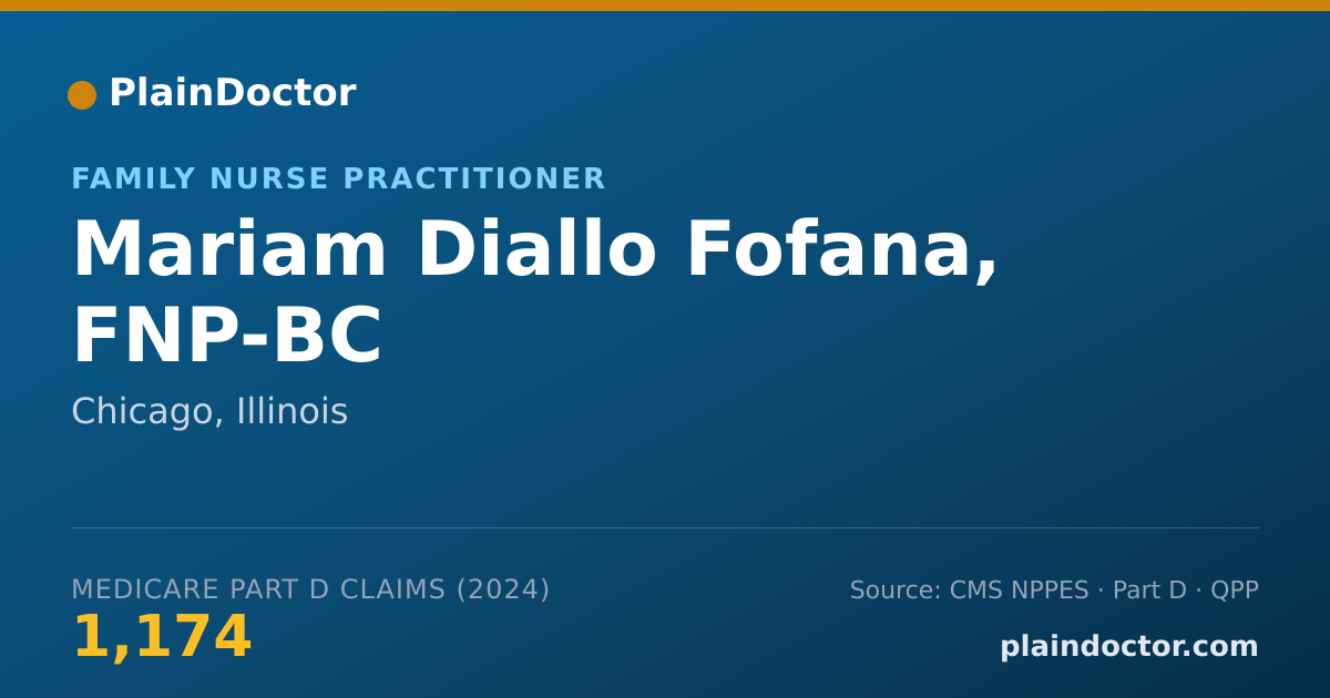 Shareable card for Mariam Diallo Fofana, FNP-BC - Family Nurse Practitioner, Chicago, IL