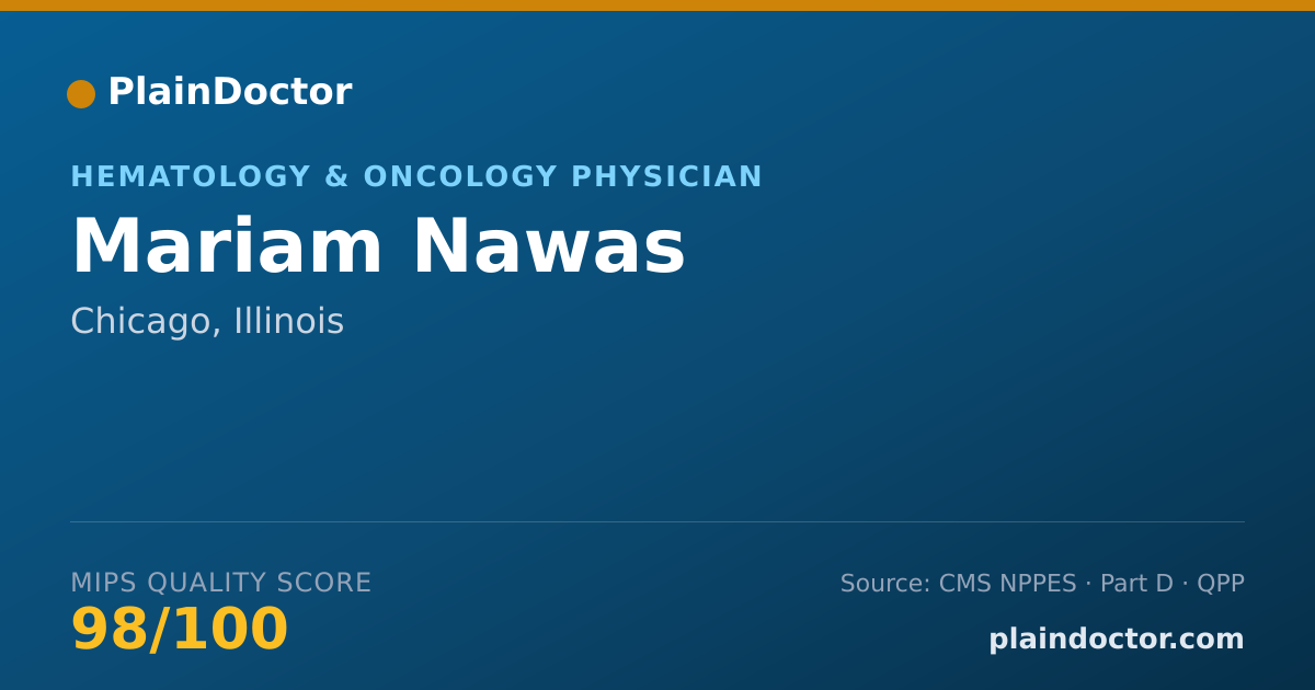 Shareable card for Mariam Nawas - Internal Medicine Physician, Chicago, IL