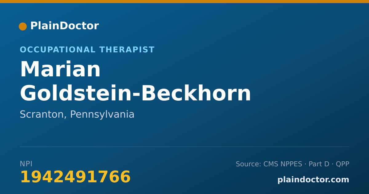 Shareable card for Marian Goldstein-Beckhorn - Occupational Therapist, Scranton, PA