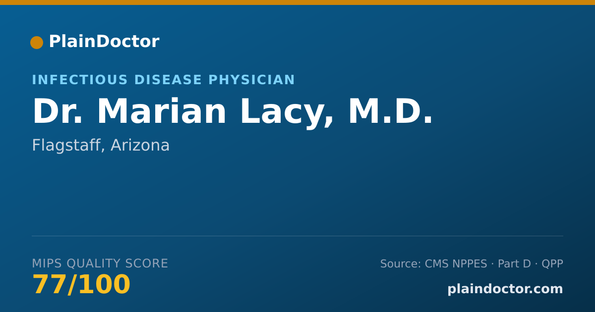 Shareable card for Marian Lacy, M.D. - Infectious Disease Physician, Flagstaff, AZ