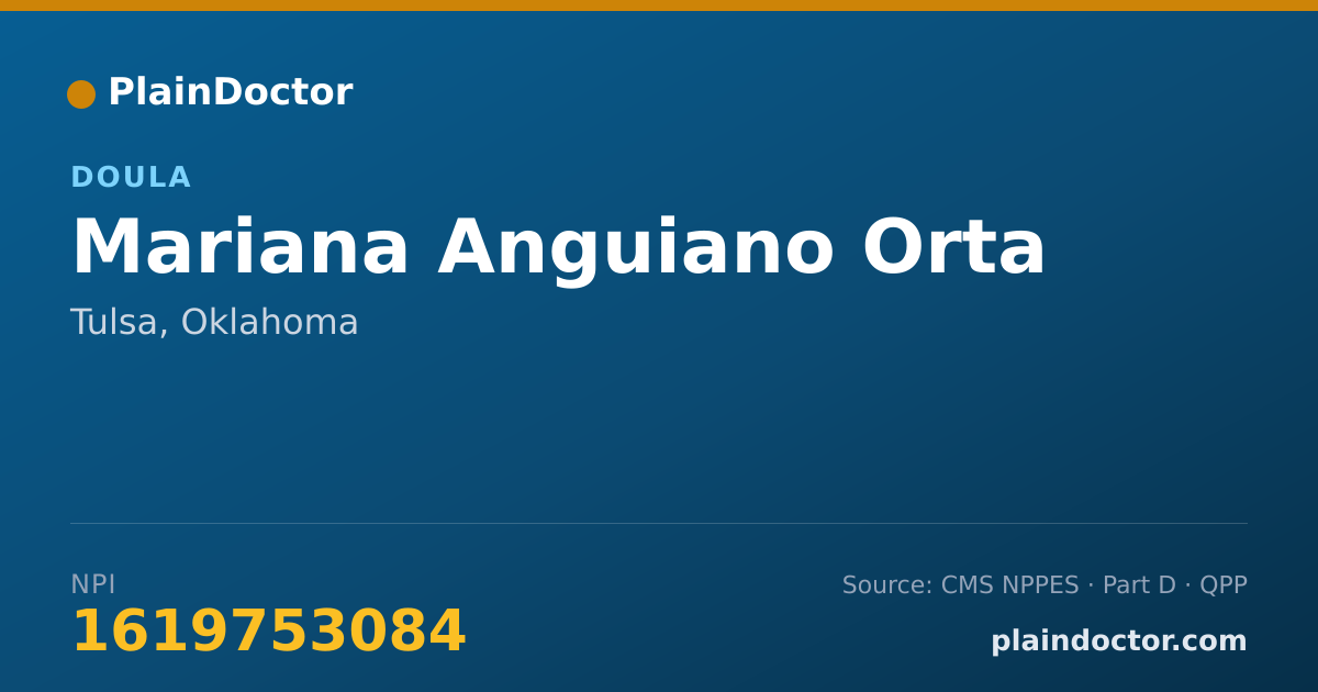 Shareable card for Mariana Anguiano Orta - Doula, Tulsa, OK