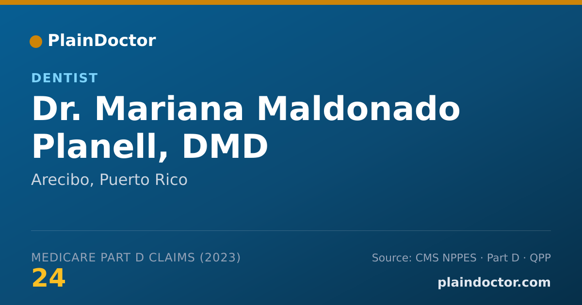 Shareable card for Mariana Maldonado Planell, DMD - Dentist, Arecibo, PR
