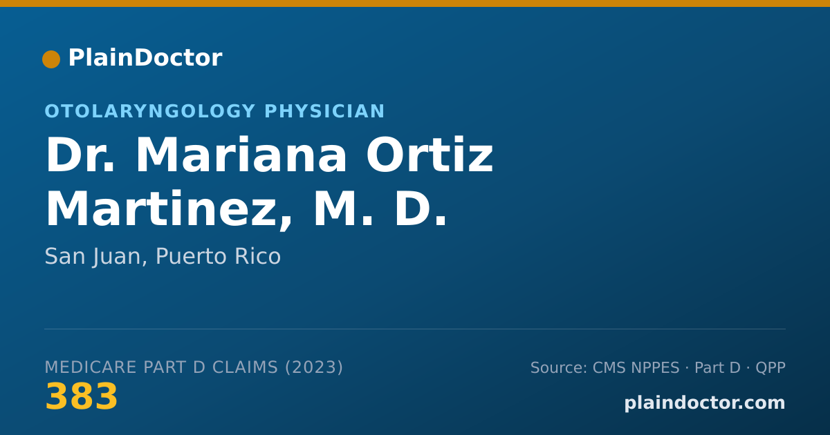Shareable card for Mariana Ortiz Martinez, M. D. - Otolaryngology Physician, San Juan, PR