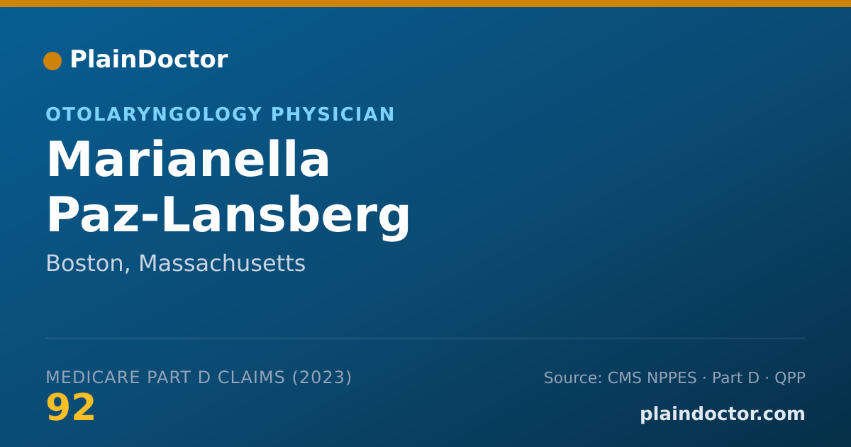 Shareable card for Marianella Paz-Lansberg - Otolaryngology Physician, Boston, MA