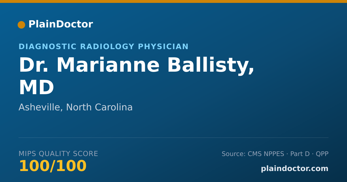 Shareable card for Marianne Ballisty, MD - Diagnostic Radiology Physician, Asheville, NC