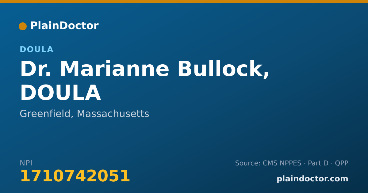 Shareable card for Marianne Bullock, DOULA - Doula, Greenfield, MA