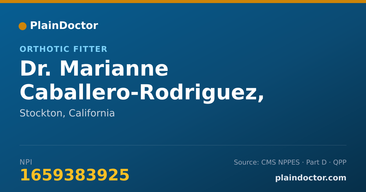 Shareable card for Marianne Caballero-Rodriguez, OT/L, CHT - Orthotic Fitter, Stockton, CA