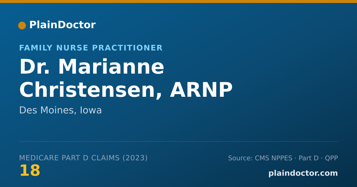Shareable card for Marianne Christensen, ARNP - Family Nurse Practitioner, Des Moines, IA