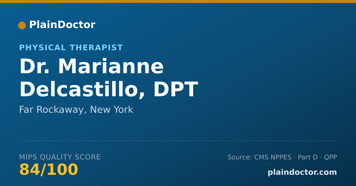 Shareable card for Marianne Delcastillo, DPT - Physical Therapist, Far Rockaway, NY