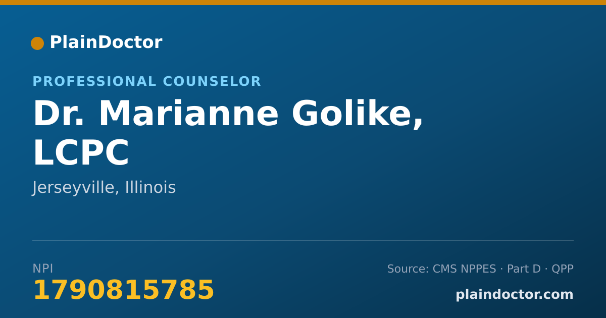 Shareable card for Marianne Golike, LCPC - Professional Counselor, Jerseyville, IL
