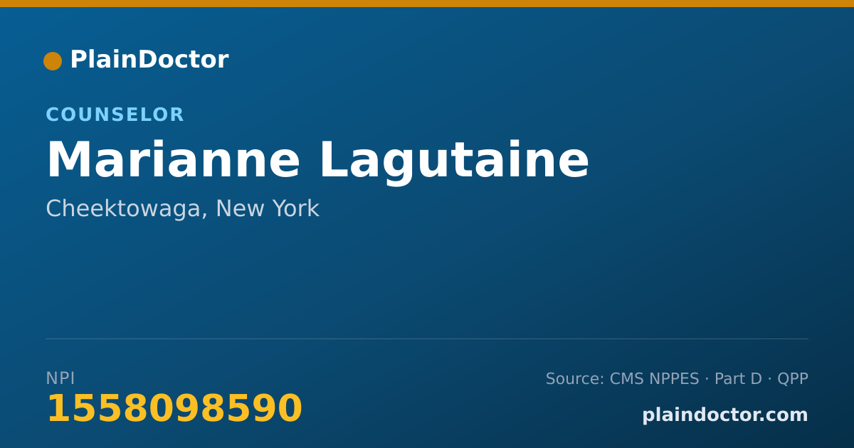 Shareable card for Marianne Lagutaine - Counselor, Cheektowaga, NY