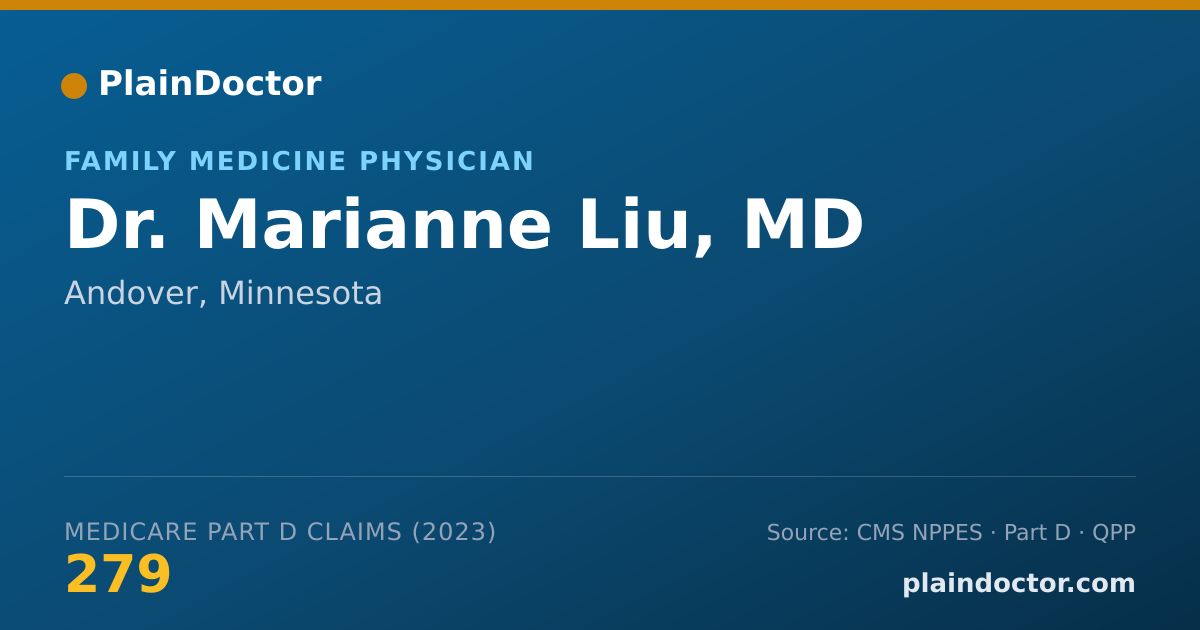 Shareable card for Marianne Liu, MD - Family Medicine Physician, Andover, MN