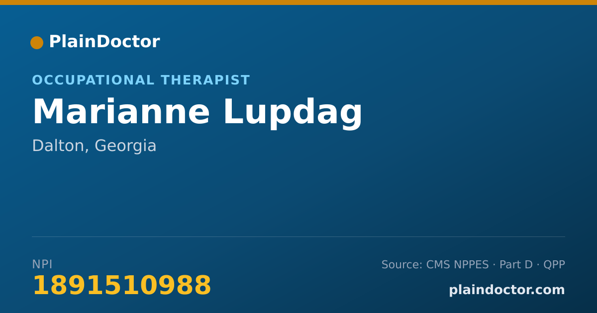 Shareable card for Marianne Lupdag - Occupational Therapist, Dalton, GA