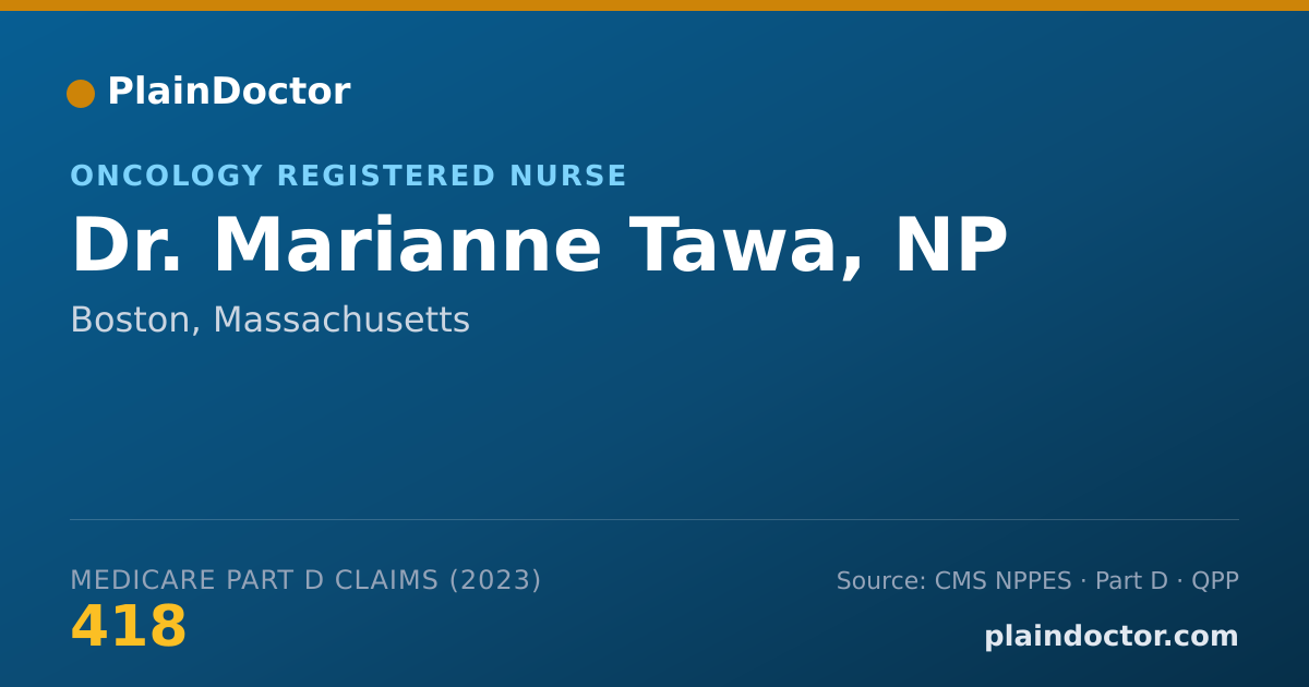 Shareable card for Marianne Tawa, NP - Oncology Registered Nurse, Boston, MA
