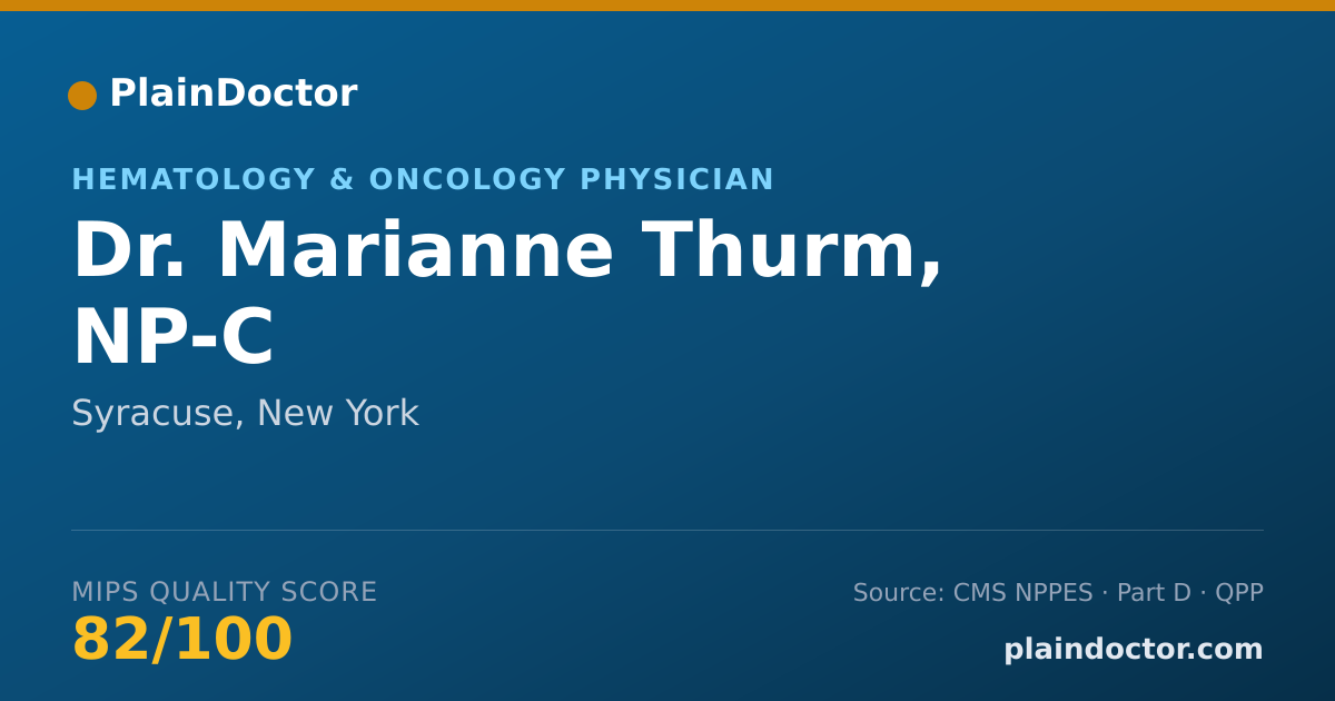 Shareable card for Marianne Thurm, NP-C - Hematology & Oncology Physician, Syracuse, NY