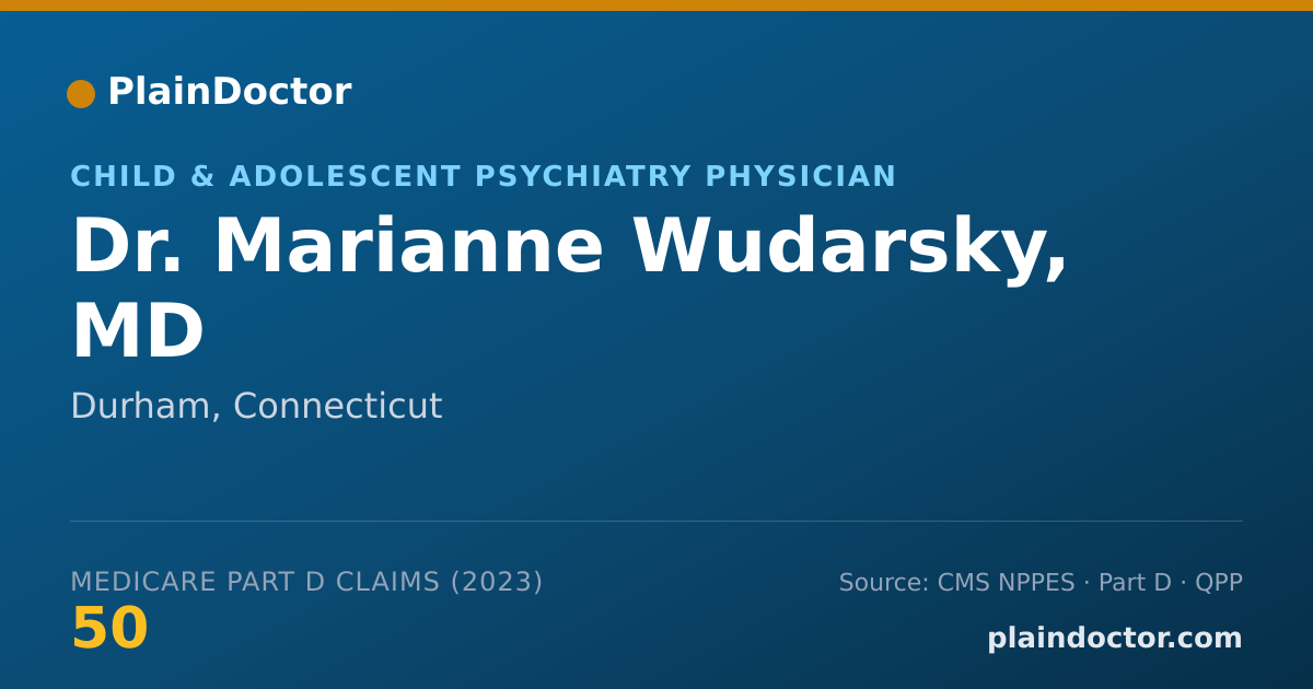 Shareable card for Marianne Wudarsky, MD - Child & Adolescent Psychiatry Physician, Durham, CT