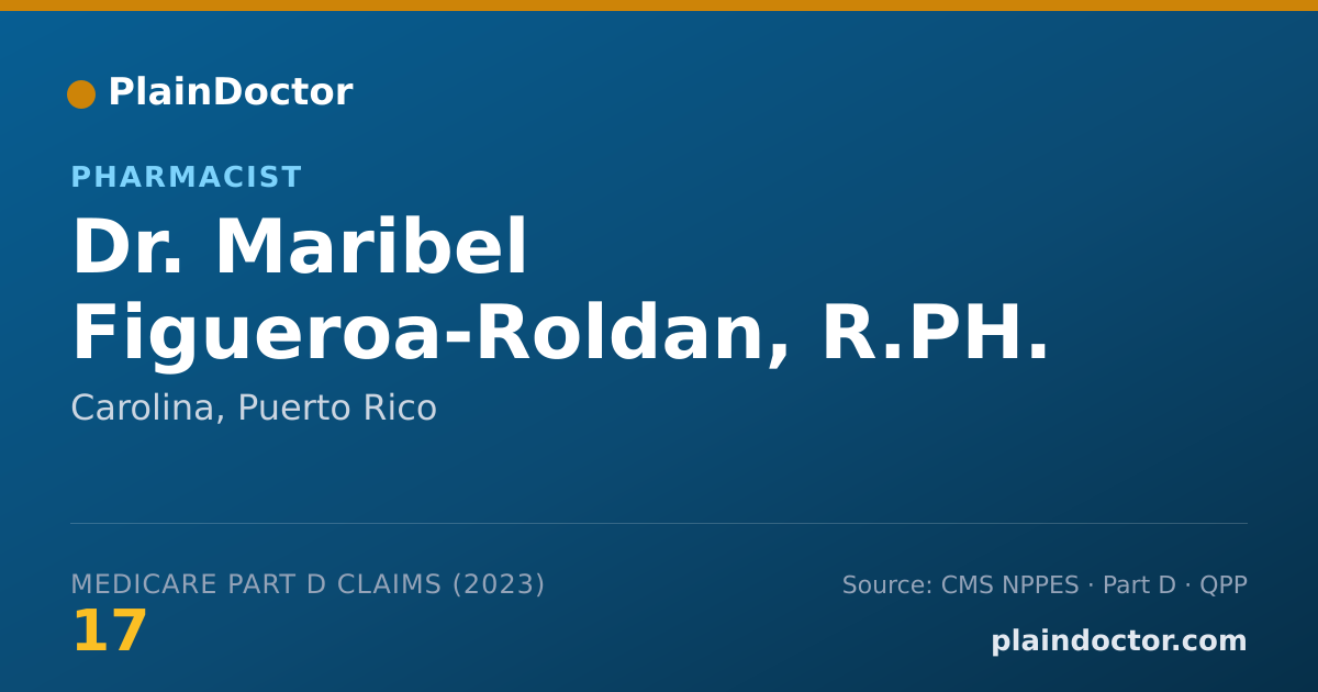 Shareable card for Maribel Figueroa-Roldan, R.PH. - Pharmacist, Carolina, PR