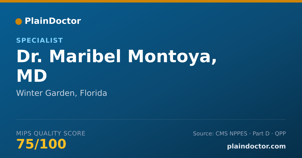 Shareable card for Maribel Montoya, MD - Specialist, Winter Garden, FL
