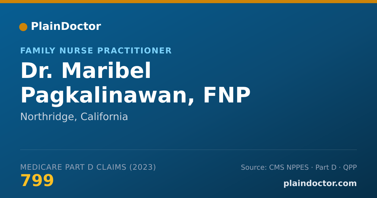 Shareable card for Maribel Pagkalinawan, FNP - Family Nurse Practitioner, Northridge, CA