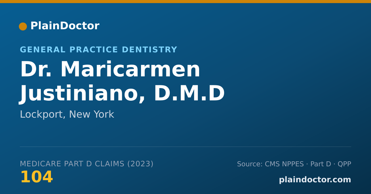 Shareable card for Maricarmen Justiniano, D.M.D - General Practice Dentistry, Lockport, NY