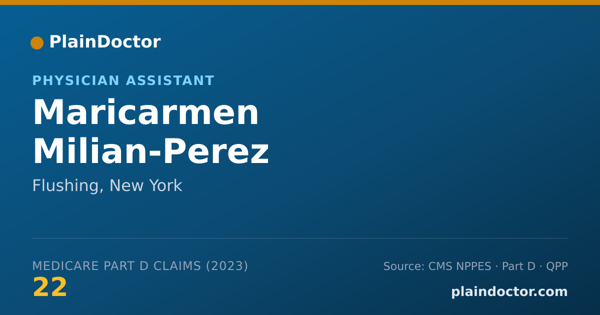 Shareable card for Maricarmen Milian-Perez - Physician Assistant, Flushing, NY