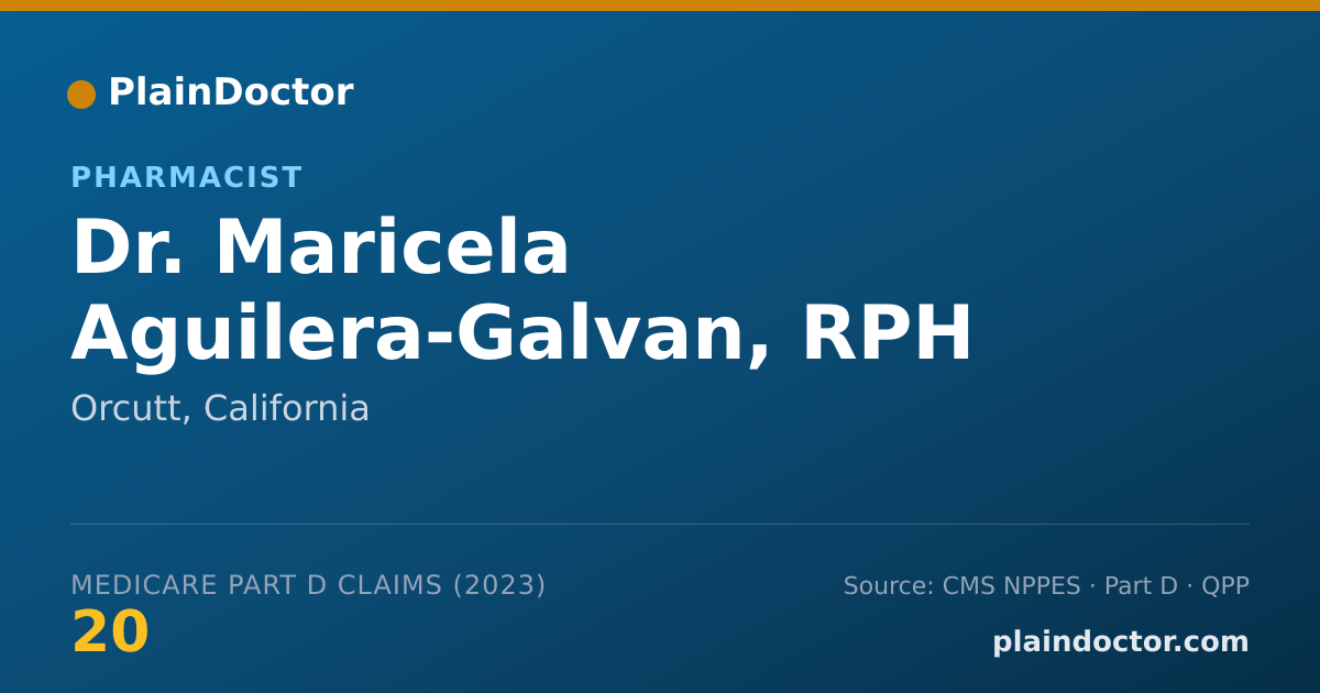 Shareable card for Maricela Aguilera-Galvan, RPH - Pharmacist, Orcutt, CA