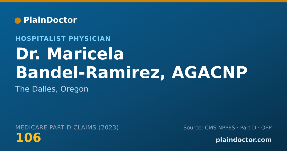 Shareable card for Maricela Bandel-Ramirez, AGACNP - Hospitalist Physician, The Dalles, OR