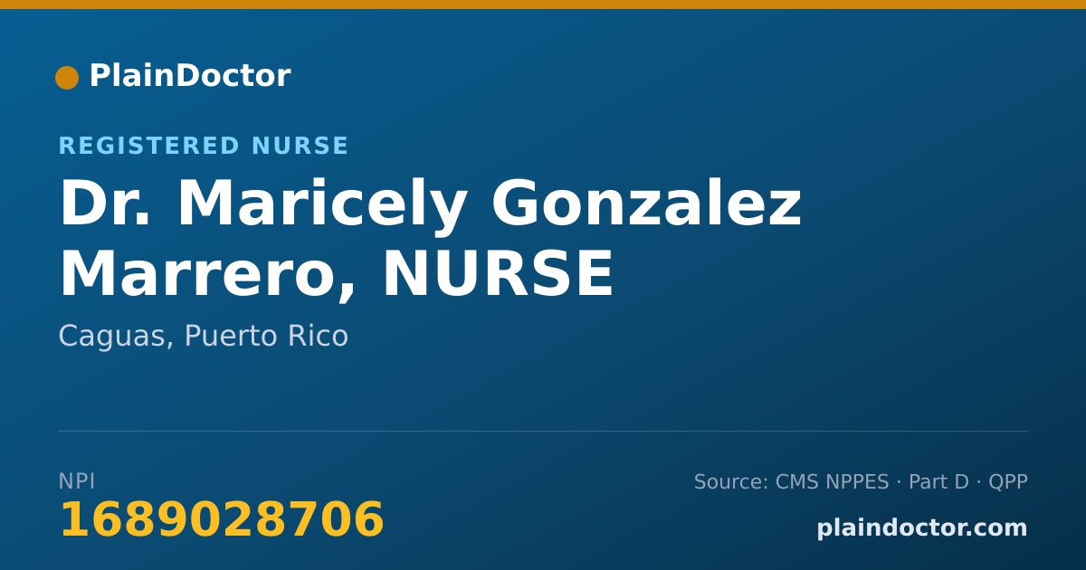 Shareable card for Maricely Gonzalez Marrero, NURSE - Registered Nurse, Caguas, PR