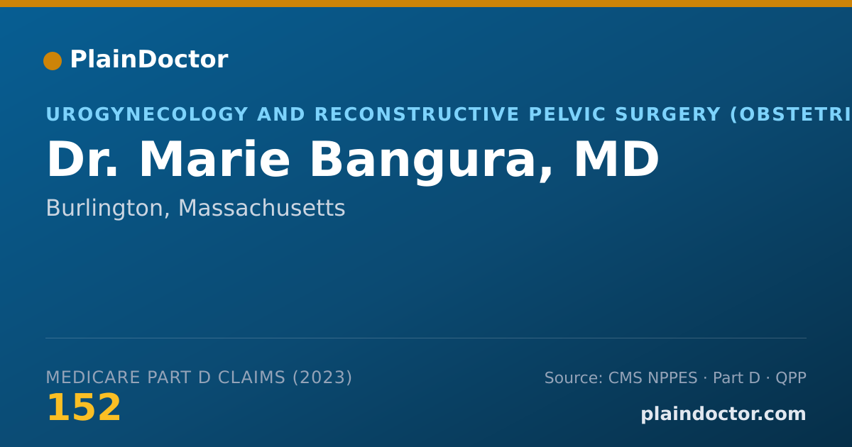 Shareable card for Marie Bangura, MD - Urogynecology and Reconstructive Pelvic Surgery (Obstetrics & Gynecology) Physician, Burlington, MA