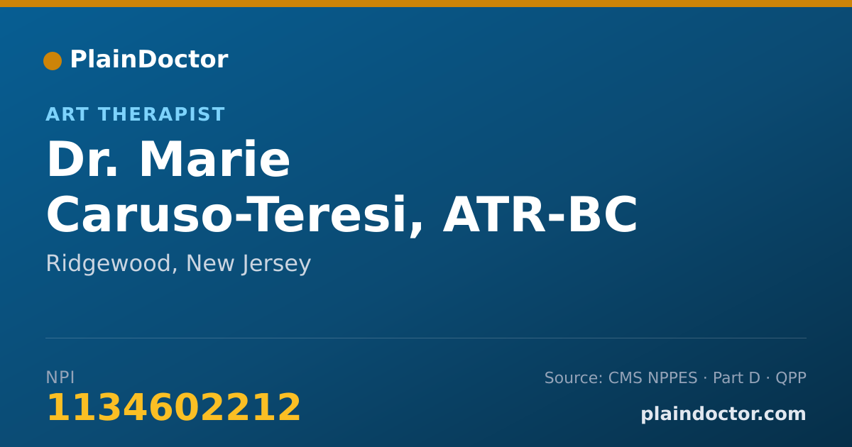Shareable card for Marie Caruso-Teresi, ATR-BC - Art Therapist, Ridgewood, NJ