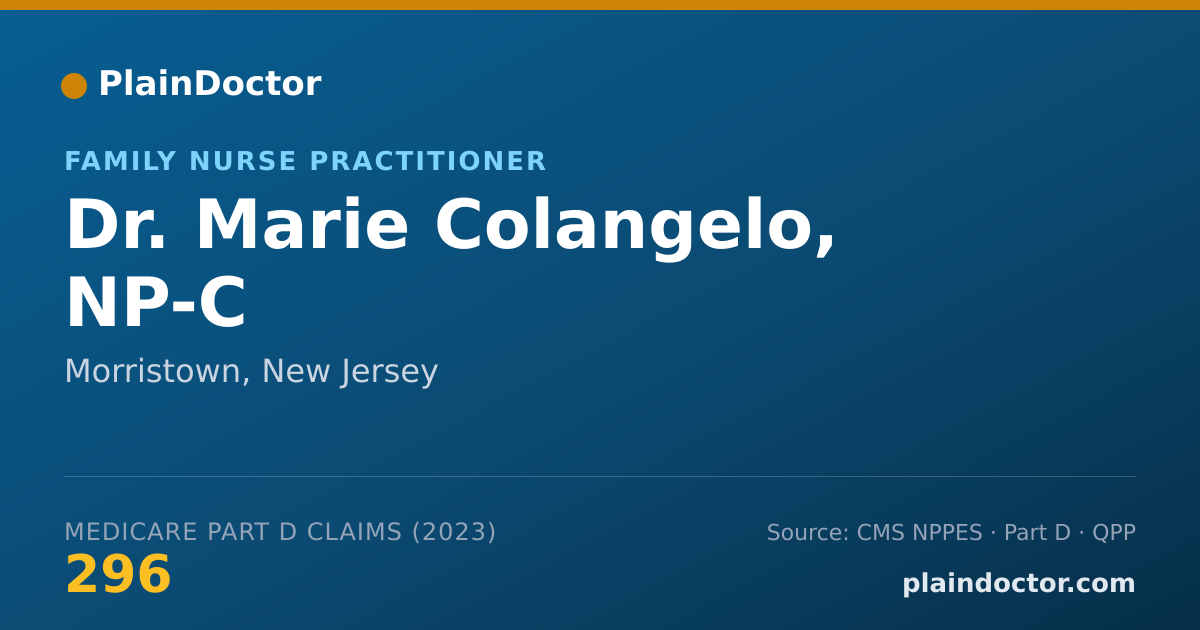 Shareable card for Marie Colangelo, NP-C - Family Nurse Practitioner, Morristown, NJ