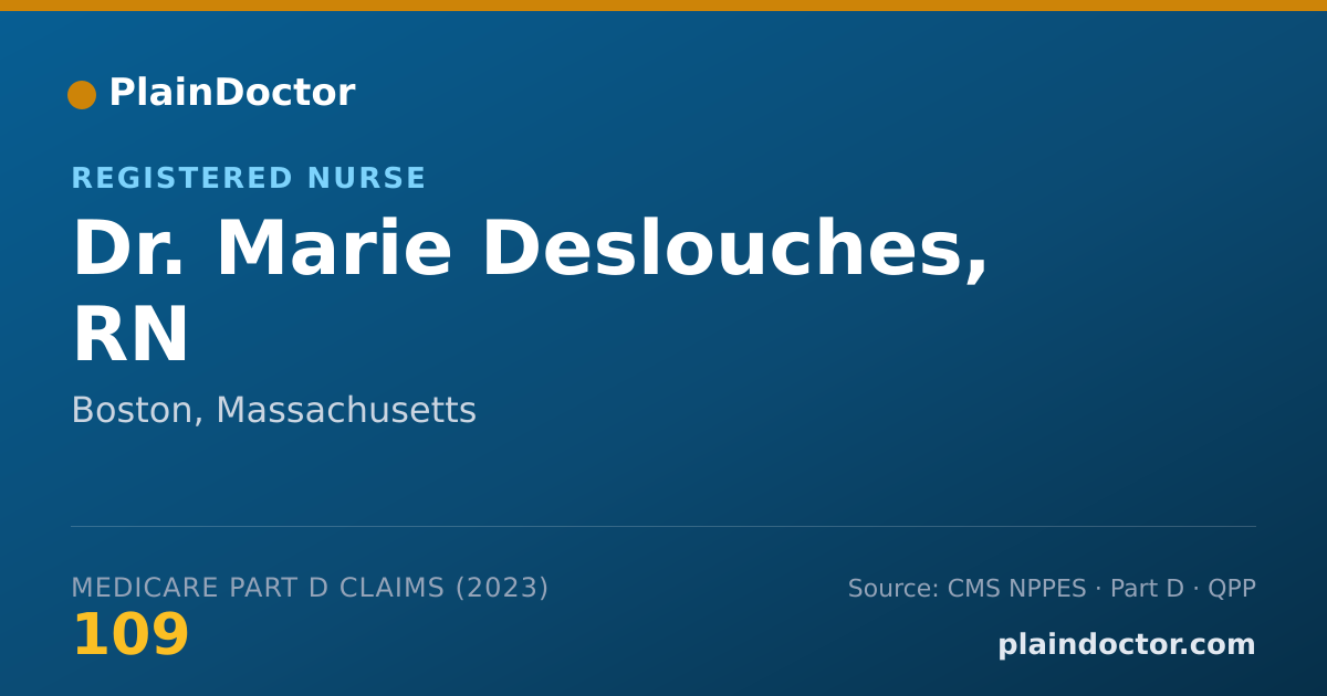 Shareable card for Marie Deslouches, RN - Registered Nurse, Boston, MA