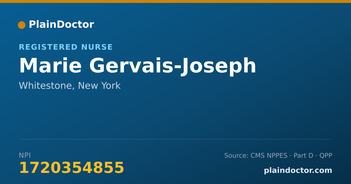 Shareable card for Marie Gervais-Joseph - Registered Nurse, Whitestone, NY