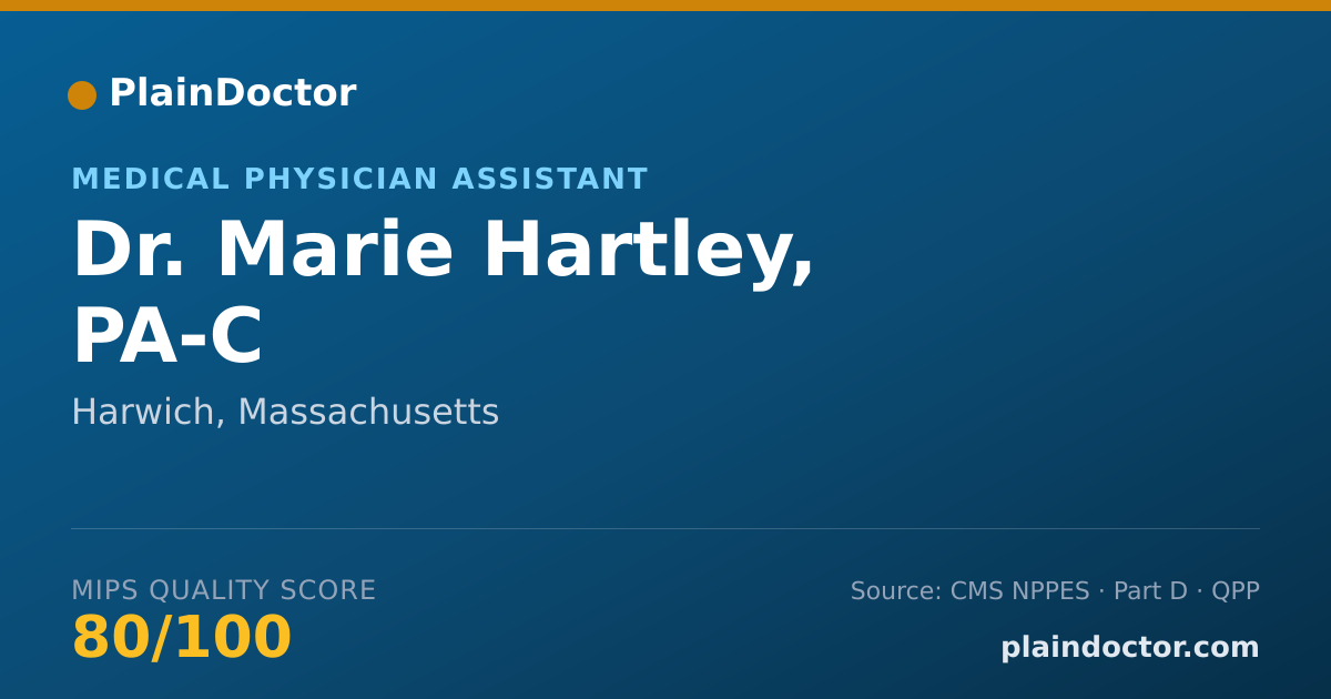 Shareable card for Marie Hartley, PA-C - Medical Physician Assistant, Harwich, MA