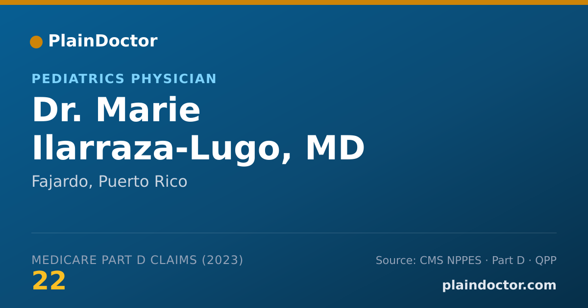 Shareable card for Marie Ilarraza-Lugo, MD - Pediatrics Physician, Fajardo, PR