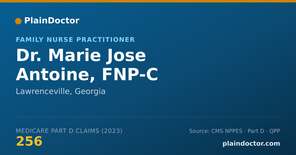 Shareable card for Marie Jose Antoine, FNP-C - Family Nurse Practitioner, Lawrenceville, GA
