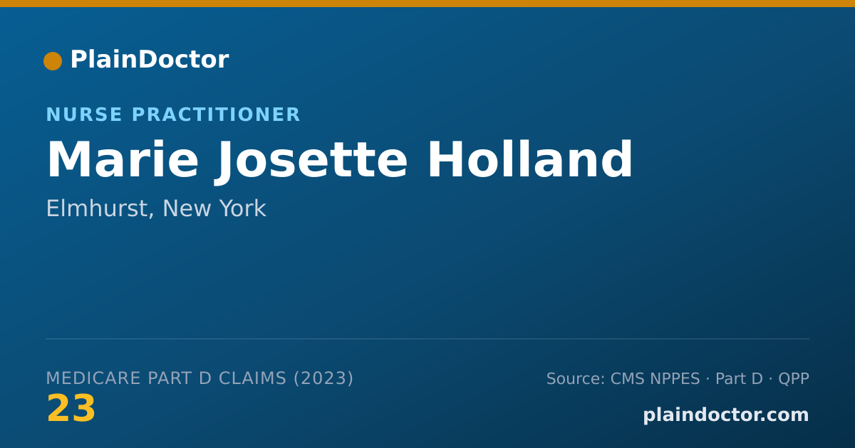 Shareable card for Marie Josette Holland - Nurse Practitioner, Elmhurst, NY