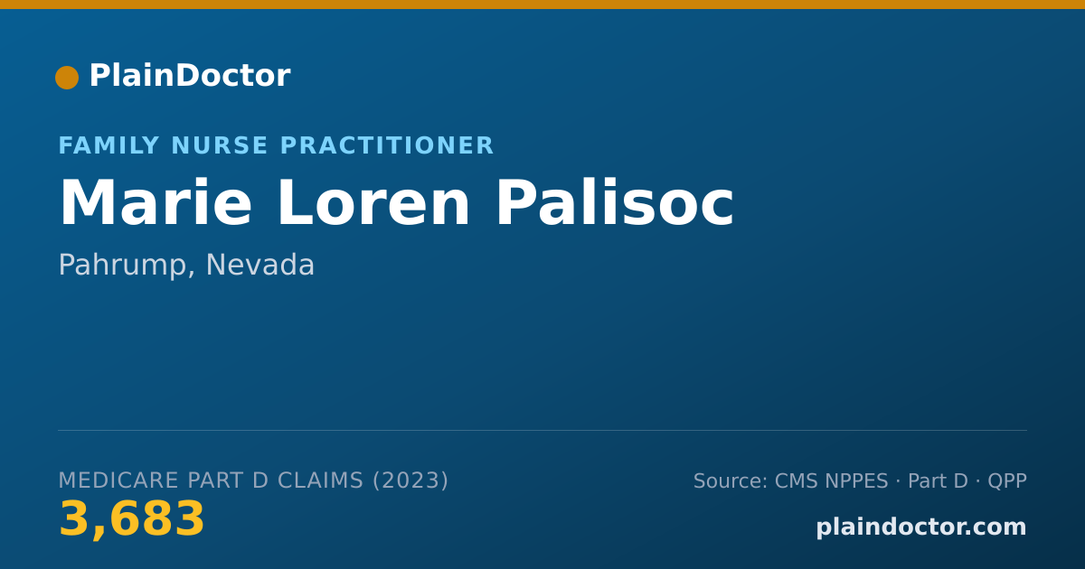 Shareable card for Marie Loren Palisoc - Family Nurse Practitioner, Pahrump, NV