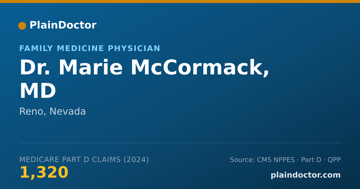 Shareable card for Marie McCormack, MD - Family Medicine Physician, Reno, NV