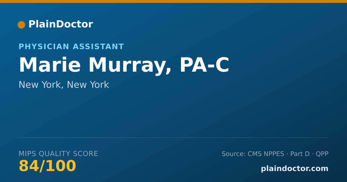 Shareable card for Marie Murray, PA-C - Physician Assistant, New York, NY