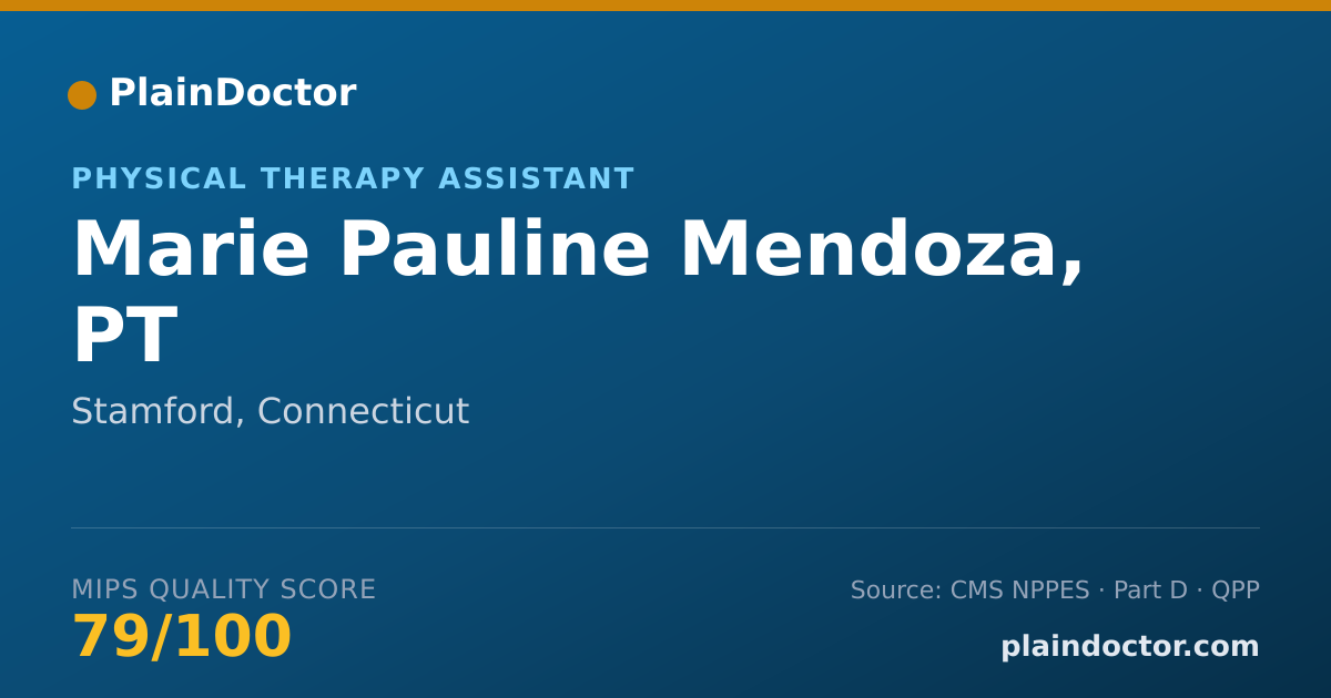 Shareable card for Marie Pauline Mendoza, PT - Physical Therapy Assistant, Stamford, CT