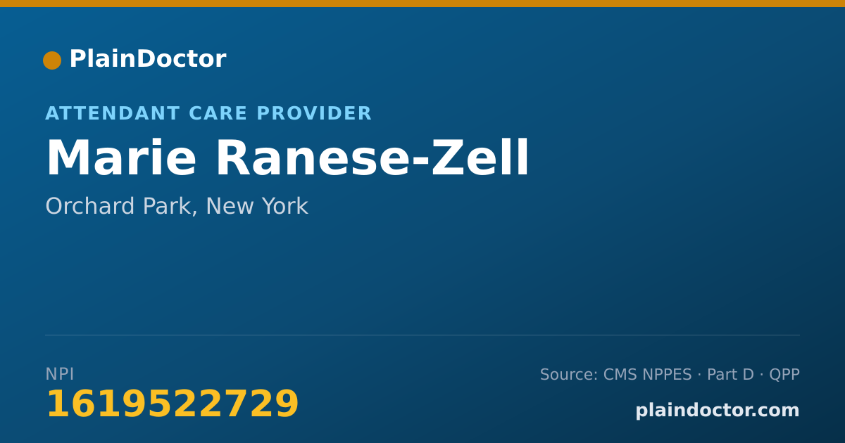 Shareable card for Marie Ranese-Zell - Attendant Care Provider, Orchard Park, NY